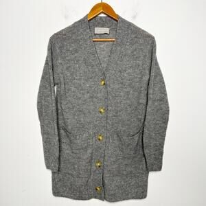 EVERLANE Alpaca Wool Cardigan Knit Sweater Womens XXS Oversized Pockets Autumn